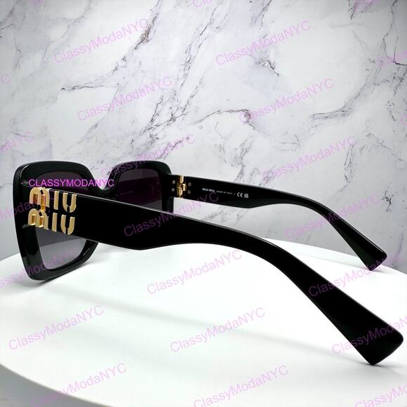 New MIU MIU Sunglasses Black Square Gold Full Rim 56mm  MIU MIU main image 13